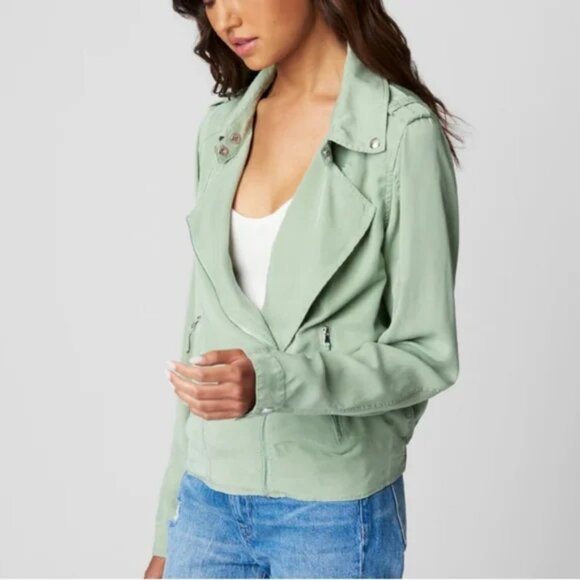 Blank NYC Good Times Ahead Moto Jacket In Tan Size M - Picture 1 of 16